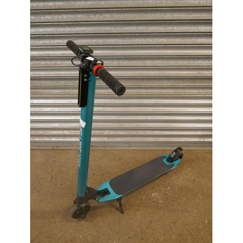 5128B - A Helliot Design metallic blue electric scooter, small size with an adult sized electric scooter  * ... 