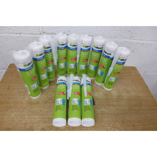 5249 - 12 x 310ml tubes of white Fix and Seal Universal Mastic