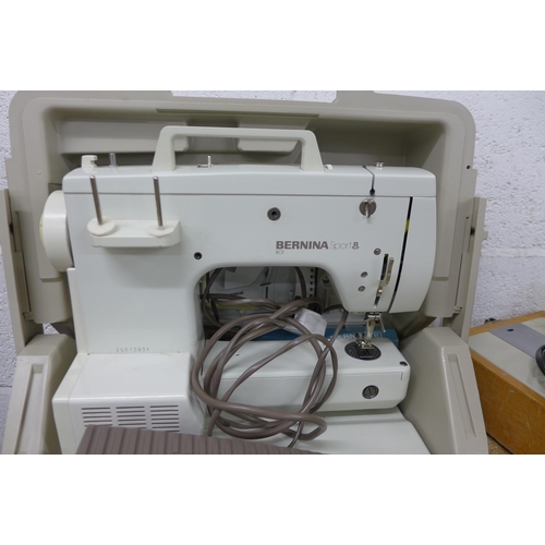 5274 - A Bernina 801 sport sewing machine with case and a Merritt sewing machine