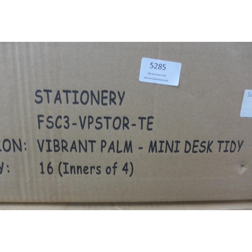 5285 - 32 Vibrant palm mini desk tidies - 2 boxes * This lot is subject to VAT