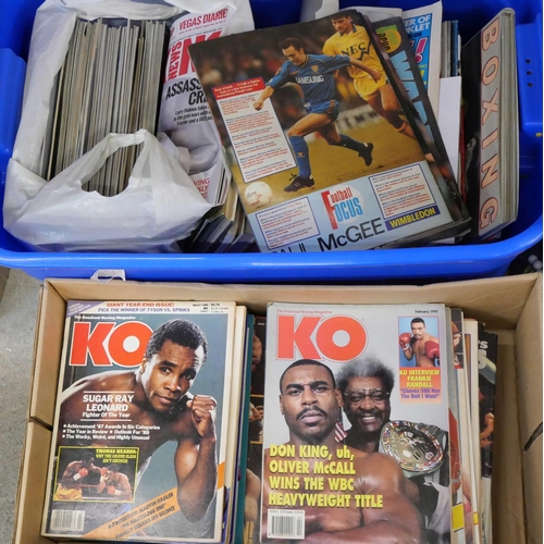 2122 - Two boxes of Boxing magazines 1980s, 1990s and 2000s **PLEASE NOTE THIS LOT IS NOT ELIGIBLE FOR IN-H... 