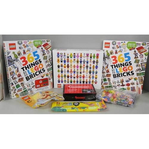 2158 - A Lego Mini Figure puzzle, a VIP set, two other sealed sets, an LED lighting kit for Batman set and ... 