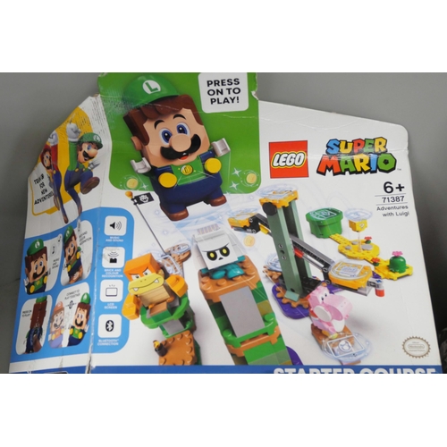 2159 - Three Lego sets; limited edition Easter set (sealed), Super Mario Starter Course (sealed) and X-Men ... 