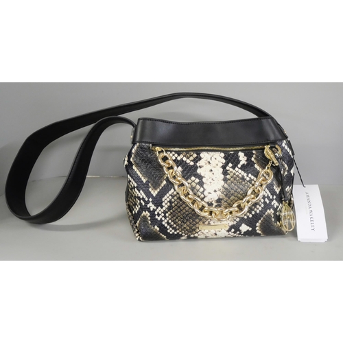 2163 - An Amanda Wakeley shoulder bag, reptile skin effect