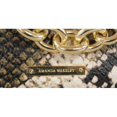 2163 - An Amanda Wakeley shoulder bag, reptile skin effect