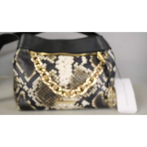 2163 - An Amanda Wakeley shoulder bag, reptile skin effect