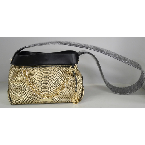 2164 - An Amanda Wakeley shoulder bag, reptile skin effect