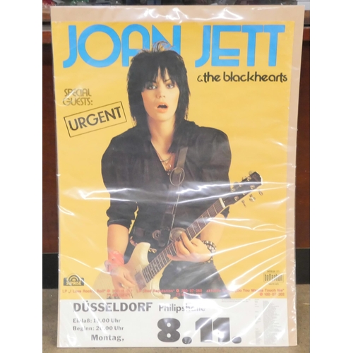 2174 - Pop music; an original Joan Jett & the blackhearts concert poster