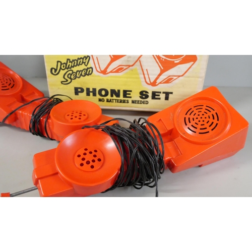 2335 - A Johnny Seven phone set, two walkie talkie phones, boxed **PLEASE NOTE THIS LOT IS NOT ELIGIBLE FOR... 