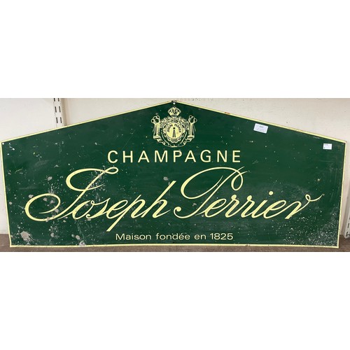 411 - A Joseph Perrier Champagne metal advertising sign