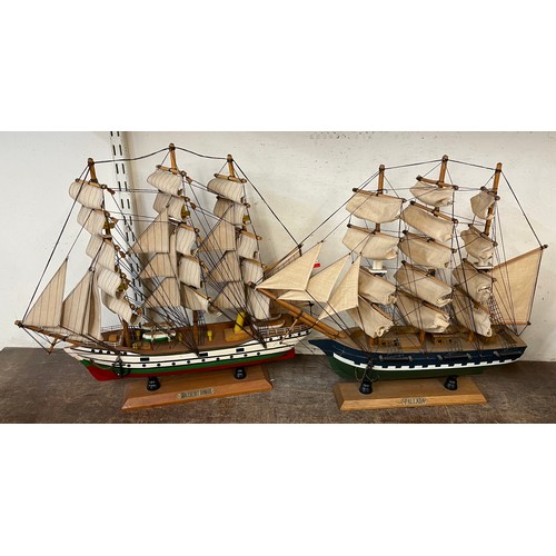 413 - Four assorted model galleons