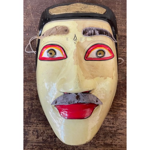 415 - A collection of handmade Native American and North American masks