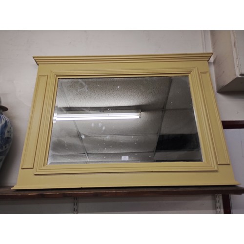 432 - A large Victorian style painted pine overmantle mirror