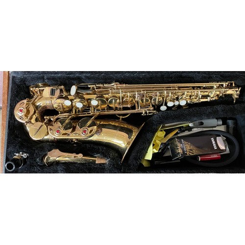 404 - A cased Montreux saxophone