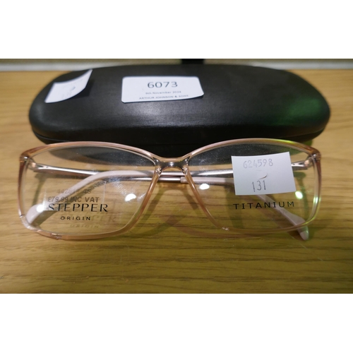 6067 - Three pairs of glasses in cases to include: Stepper  Pink Cry Plastic glasses (damaged frame) Kirkla... 