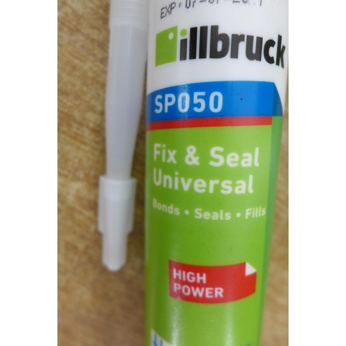 5249 - 12 x 310ml tubes of white Fix and Seal Universal Mastic