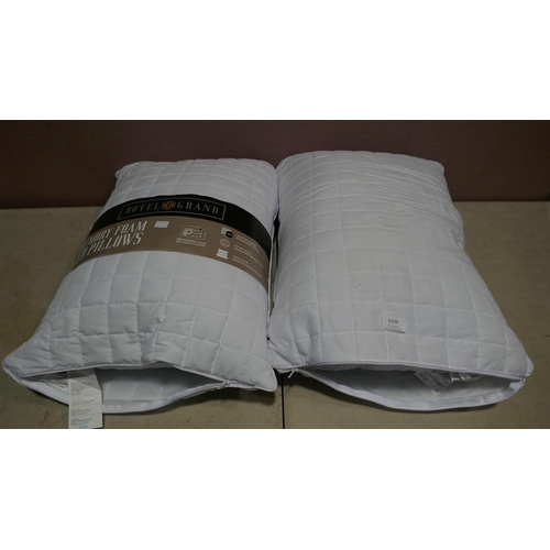 6339 - Two Hotel Grand Shredded Memory Foam Pillows (341-70) *This lot is subject to Vat