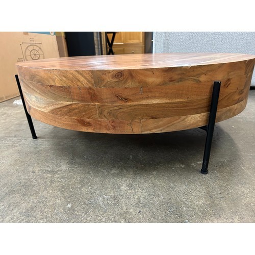 3125 - An acacia wood coffee table * This lot is subject to Vat