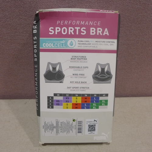 6245 - Puma Performance Sports bra's x 20 packs (2 bras in each pack), damaged boxes. Various colours and s... 