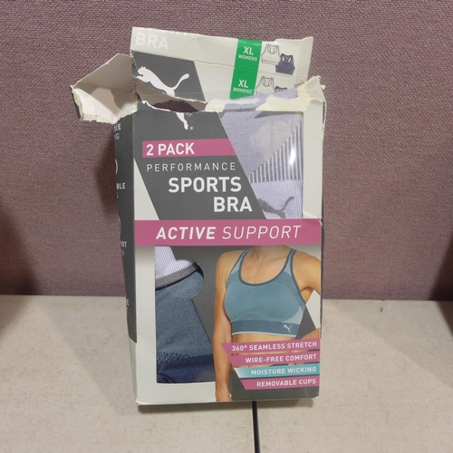 6246 - Puma Performance Sports bra's x 20 packs (2 bras in each pack), damaged boxes. Various colours and s... 