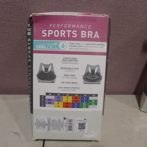 6247 - Puma Performance Sports bra's x 20 packs (2 bras in each pack), damaged boxes. Various colours and s... 