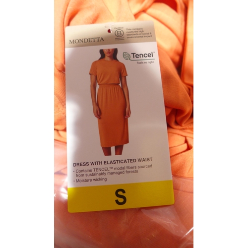 6254 - Mondetta dresses with elasticated waist x 10 in Orange. Various sizes with tags (338-23) *This lot i... 