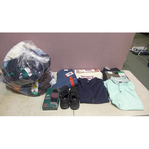 6319 - Two bags of clothing, brands including Levi, Champion, Sketchers, Ted baker etc.  (341-453) *This lo... 