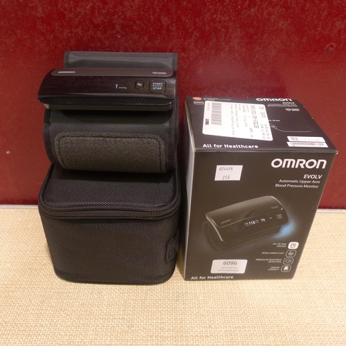 6096 - Omron Evolv Wireless Blood Pressure Monitor with box (341-218) *This lot is subject to Vat