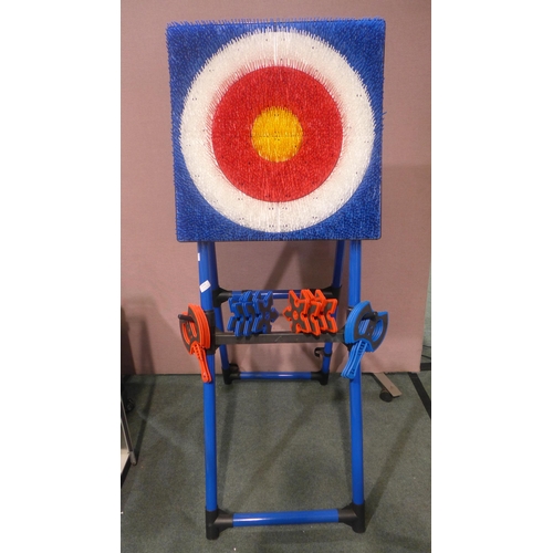 6102 - Axe Throwing Kit with steel frame (341-438) *This lot is subject to Vat