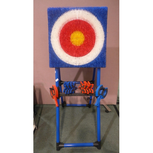 6102 - Axe Throwing Kit with steel frame (341-438) *This lot is subject to Vat