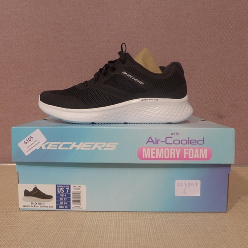 6105 - Skechers Lite Pro with Air-cooled memory foam trainer in black, UK Size 4 (338-6) *This lot is subje... 