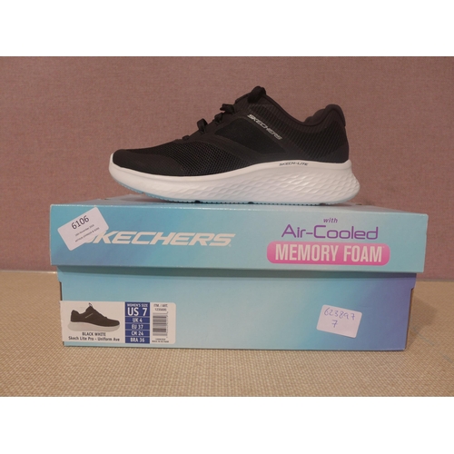 6106 - Skechers Lite Pro with Air-cooled memory foam trainer in black, UK Size 4 (338-7) *This lot is subje... 