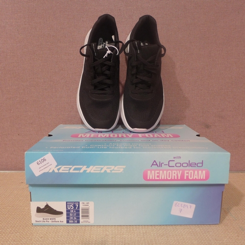 6106 - Skechers Lite Pro with Air-cooled memory foam trainer in black, UK Size 4 (338-7) *This lot is subje... 