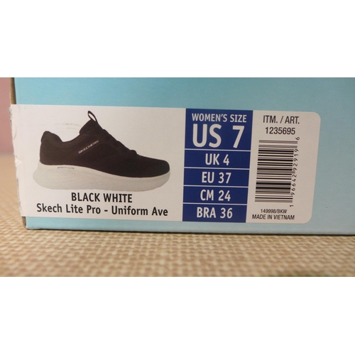 6106 - Skechers Lite Pro with Air-cooled memory foam trainer in black, UK Size 4 (338-7) *This lot is subje... 