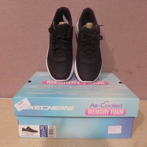 6107 - Skechers Lite Pro with Air-cooled memory foam trainer in black, UK Size 4 (338-3) *This lot is subje... 