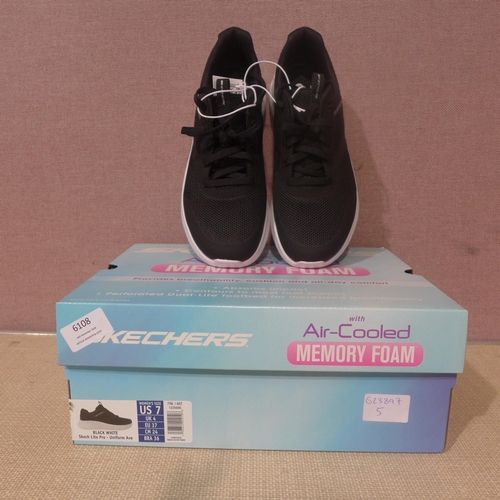 6108 - Skechers Lite Pro with Air-cooled memory foam trainer in black, UK Size 4 (338-5) *This lot is subje... 