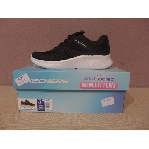 6109 - Skechers Lite Pro with Air-cooled memory foam trainer in black, UK Size 4 (338-11) *This lot is subj... 