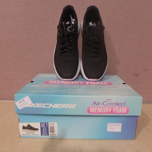 6110 - Skechers Lite Pro with Air-cooled memory foam trainer in black, UK Size 4 (338-4) *This lot is subje... 