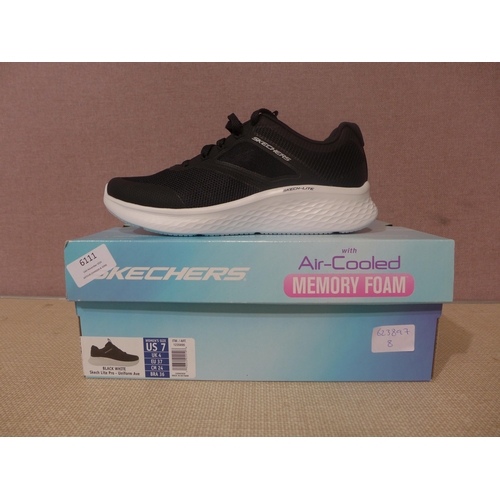 6111 - Skechers Lite Pro with Air-cooled memory foam trainer in black, UK Size 4 (338-8) *This lot is subje... 