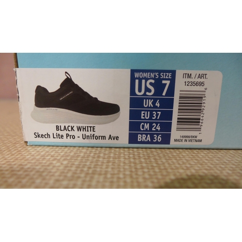 6111 - Skechers Lite Pro with Air-cooled memory foam trainer in black, UK Size 4 (338-8) *This lot is subje... 