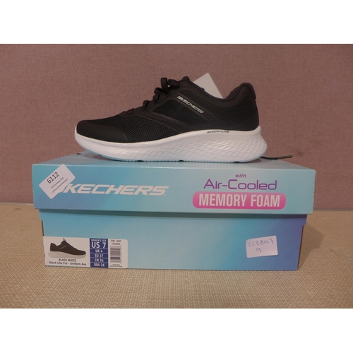 6112 - Skechers Lite Pro with Air-cooled memory foam trainer in black, UK Size 4 (338-9) *This lot is subje... 