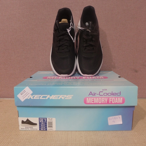 6112 - Skechers Lite Pro with Air-cooled memory foam trainer in black, UK Size 4 (338-9) *This lot is subje... 