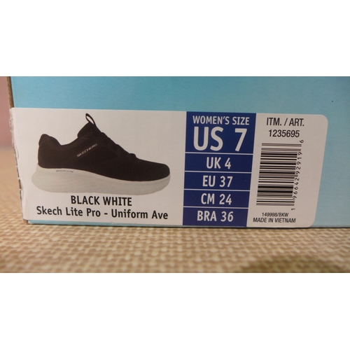 6112 - Skechers Lite Pro with Air-cooled memory foam trainer in black, UK Size 4 (338-9) *This lot is subje... 