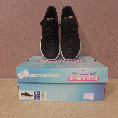 6113 - Skechers Lite Pro with Air-cooled memory foam trainer in black, UK Size 4 (338-10) *This lot is subj... 