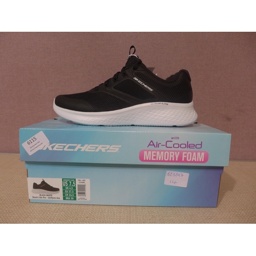 6115 - Skechers Lite Pro with Air-cooled memory foam trainer in black, UK size 4.5 (338-14) *This lot is su... 