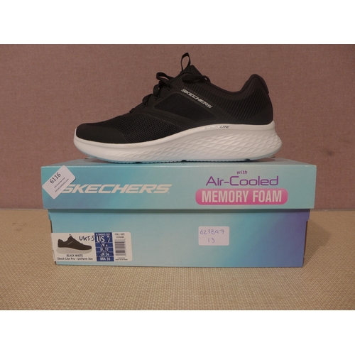 6116 - Skechers Lite Pro with Air-cooled memory foam trainer in black UK Size 5.5 (338-13) *This lot is sub... 