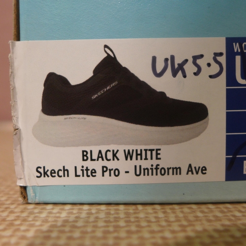 6116 - Skechers Lite Pro with Air-cooled memory foam trainer in black UK Size 5.5 (338-13) *This lot is sub... 