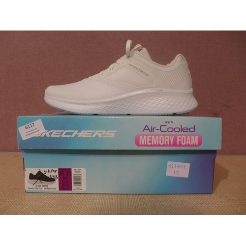 6117 - Skechers Lite Pro with Air-cooled memory foam trainer in White - UK Size 8 (338-12) *This lot is sub... 