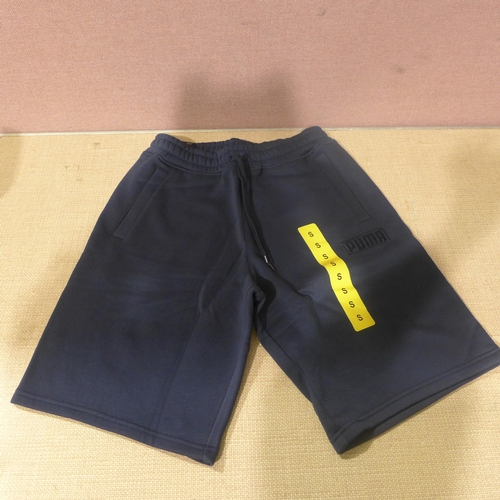 6127 - Puma Badge Shorts, x 7 in blue, size small with tags (338-39) *This lot is subject to Vat