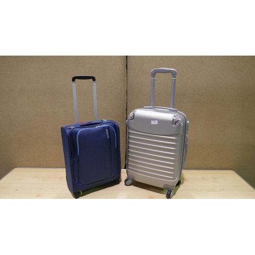 6241 - Two carry on suitcases including American Tourister and one other (341-222) *This lot is subject to ... 